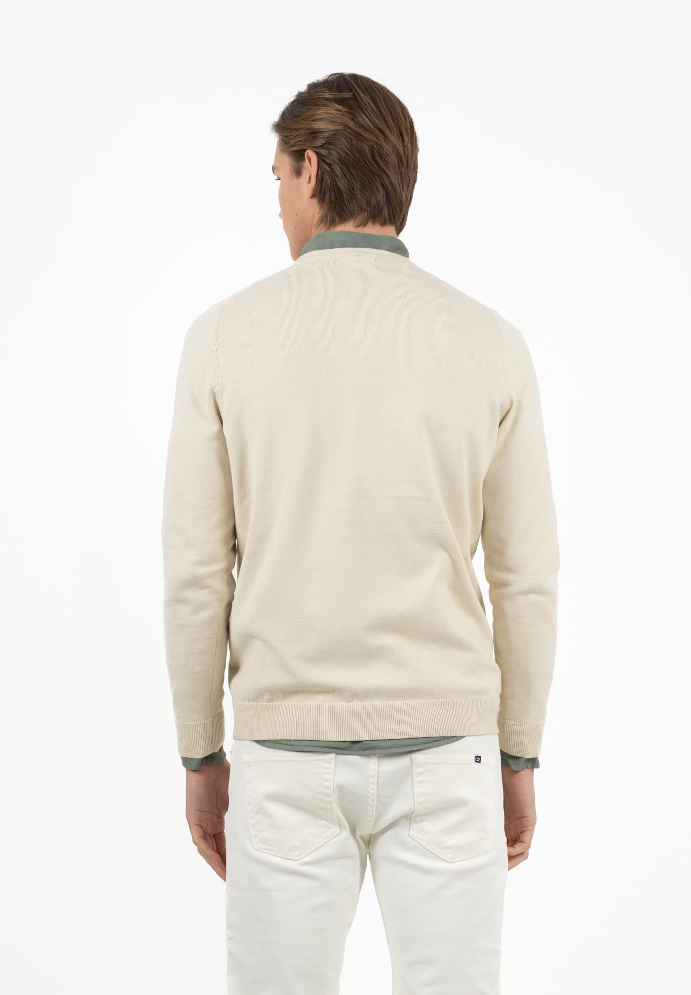 Jersey Cuello Caja Blanco Roto