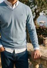 Jersey Cuello Pico Soft English Blue