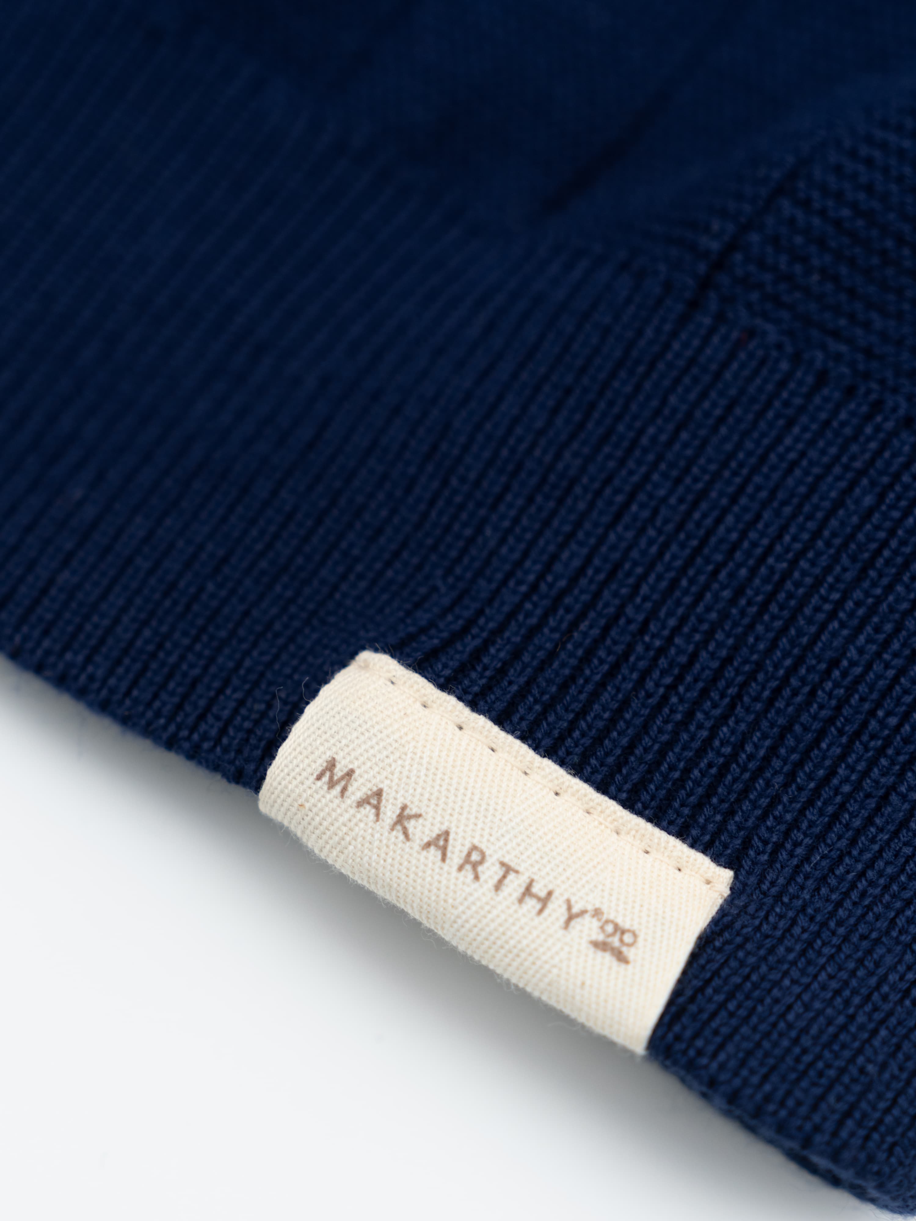 Jersey Cuello Caja Raya Tricotada Marino