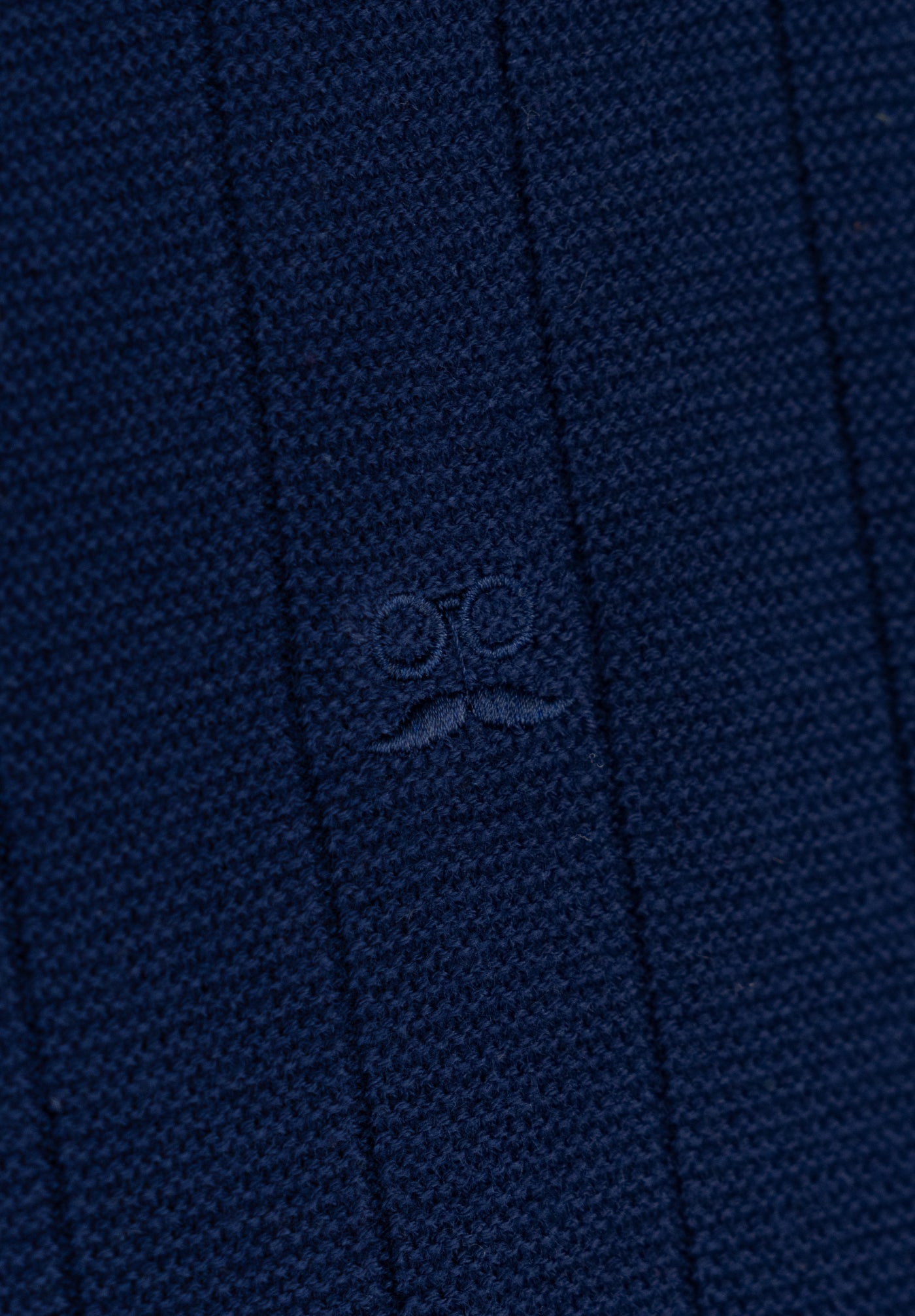 Jersey Cuello Caja Raya Tricotada Marino