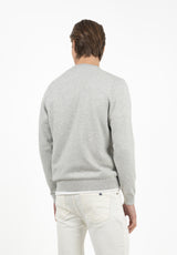 Jersey Cuello Caja Raya Tricotada Gris Claro
