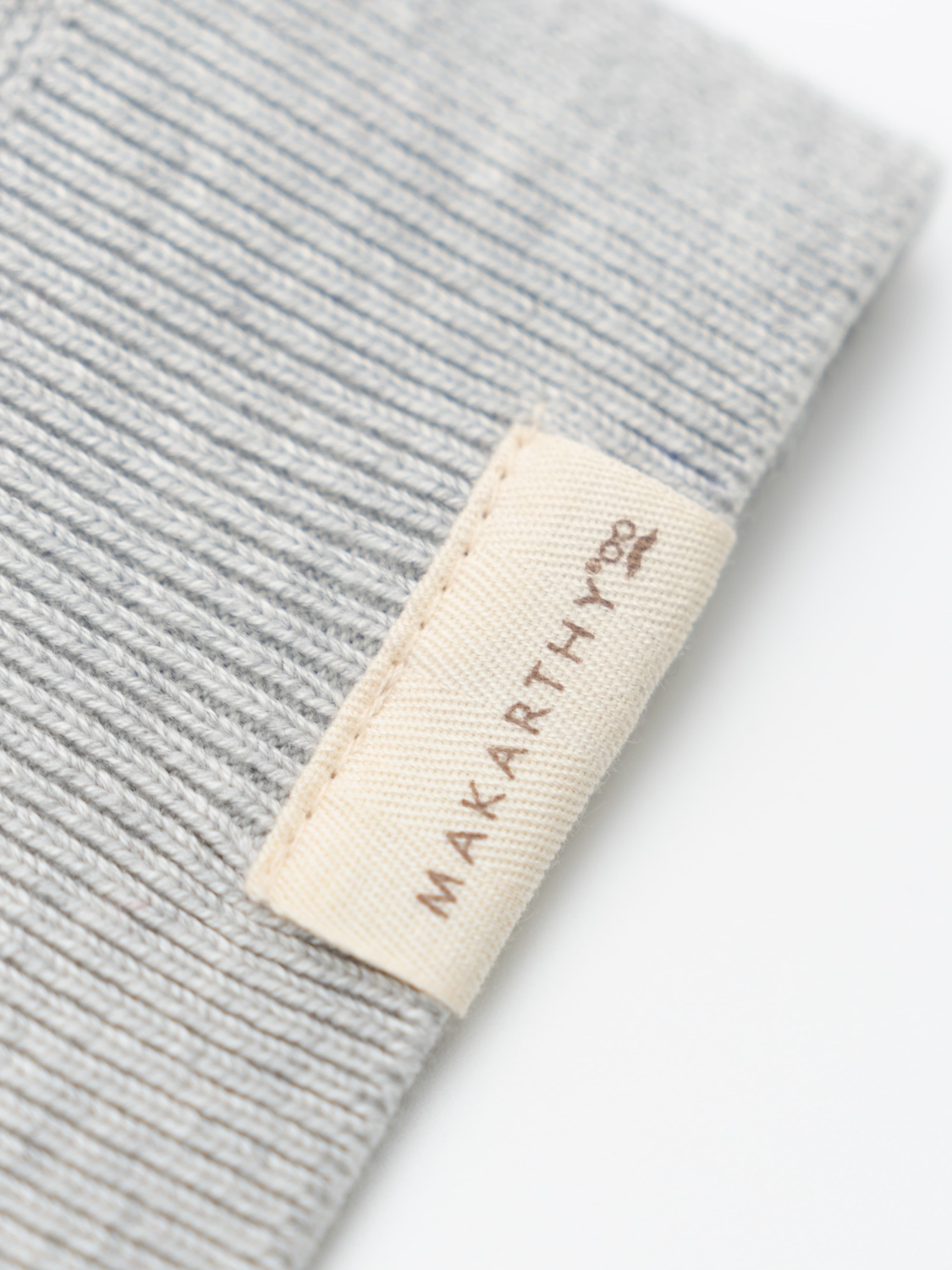 Jersey Cuello Caja Raya Tricotada Gris Claro