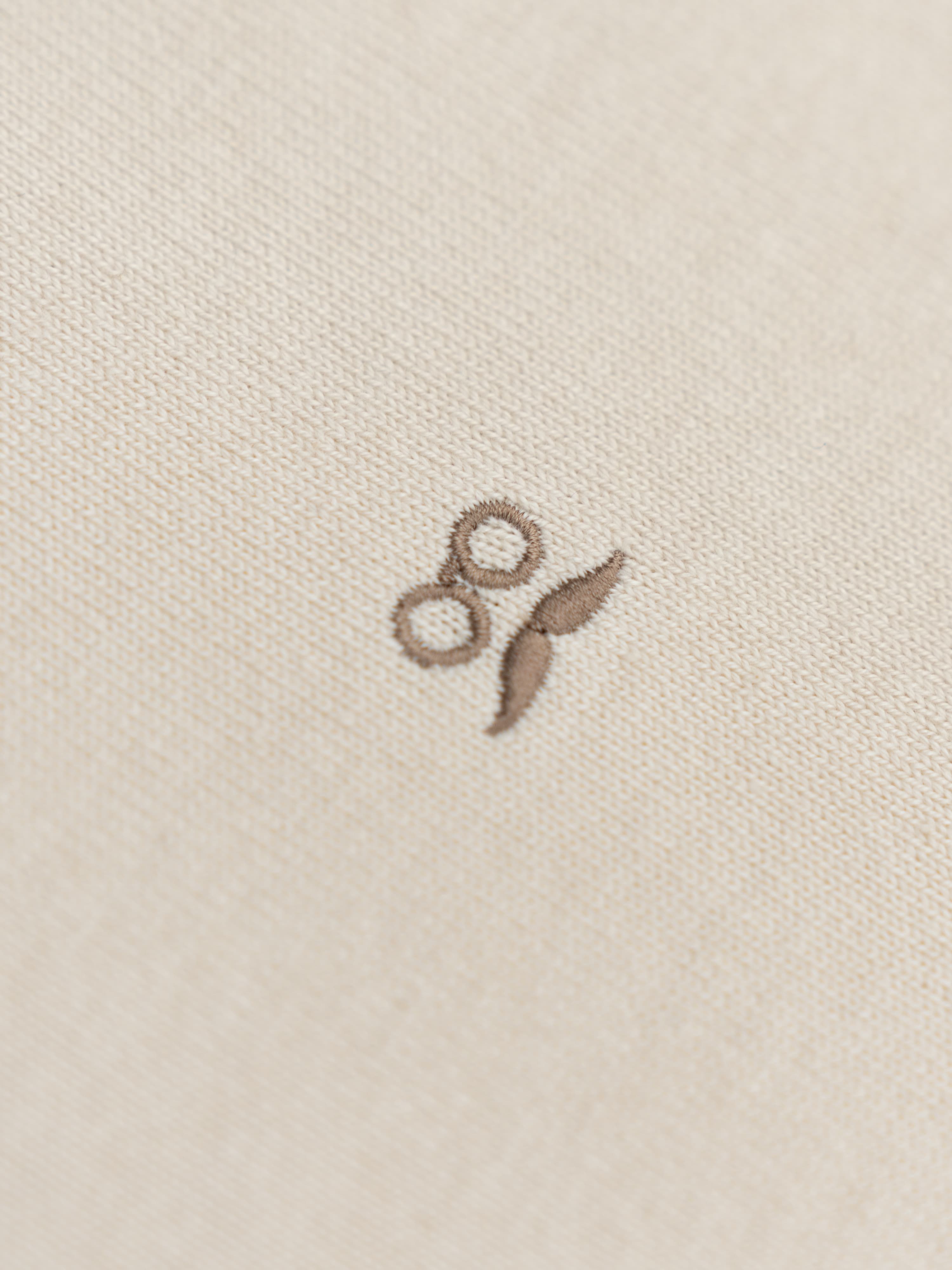 Jersey Liso Cuello Polo Blanco Roto