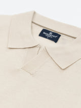 Jersey Liso Cuello Polo Blanco Roto