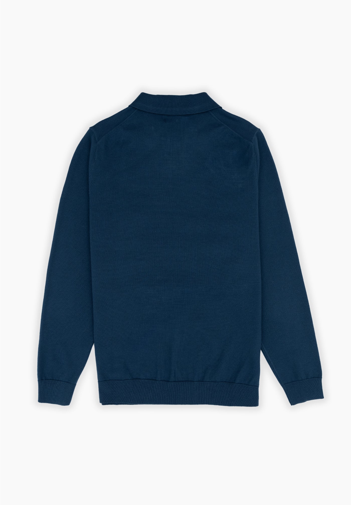 Jersey Liso Cuello Polo Azul Medianoche