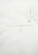 Pantalón Chino Vestir Lino Blanco Roto