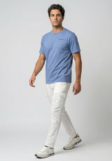 Pantalón Cargo Lino Blanco Roto