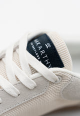 Retro Off-White Fabric Sneakers