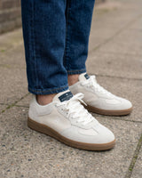 Retro Off-White Fabric Sneakers