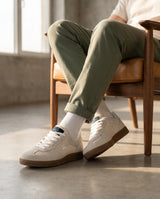 Zapatillas Retro Tejido Blanco Roto