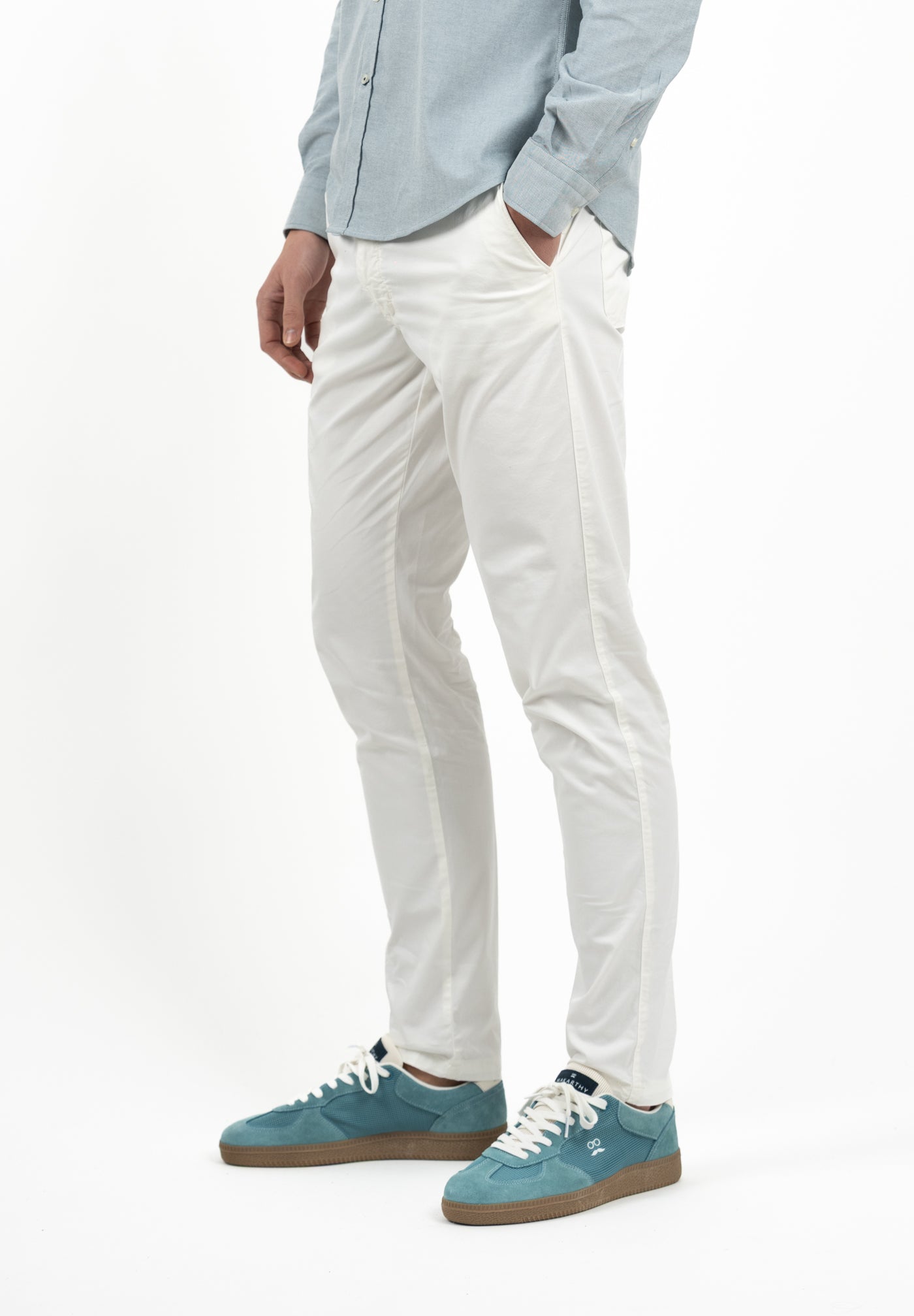 Retro Fabric Sea Blue Sneakers