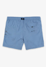Lettering English Blue Swimsuit