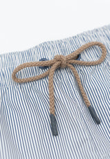 Vintage Indigo Striped Swimsuit