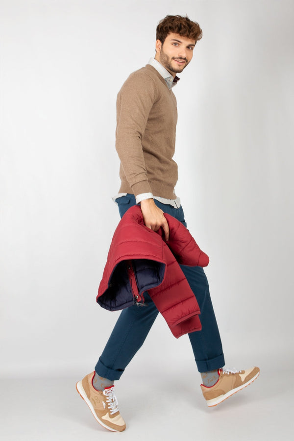 Jersey Cuello Pico Marrón