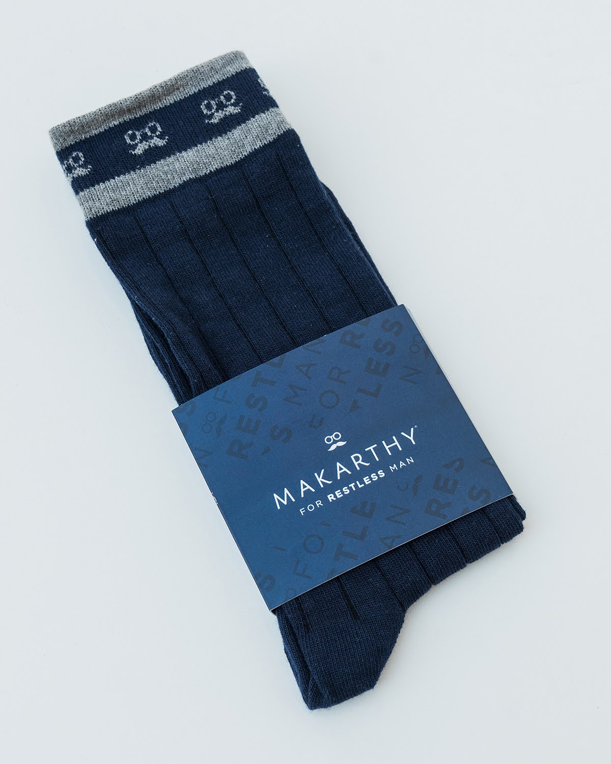 Navy Striped Sock