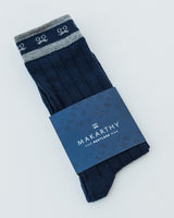 Navy Striped Sock