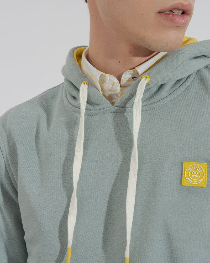 Sudadera Rib Gris Verdoso