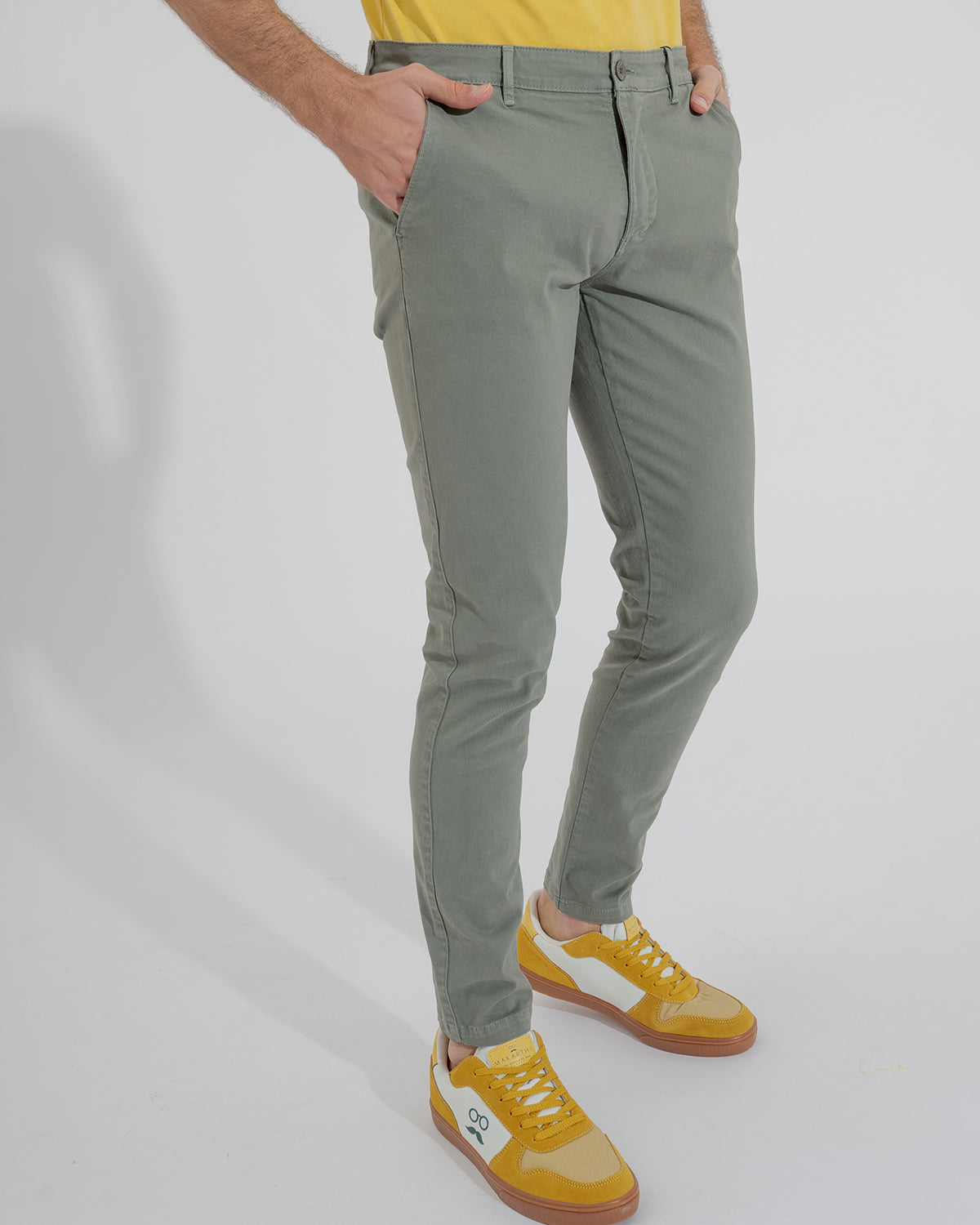 Greenish Grey Sport Chino Pants