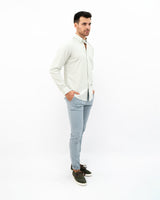 Olive Striped Oxford Shirt