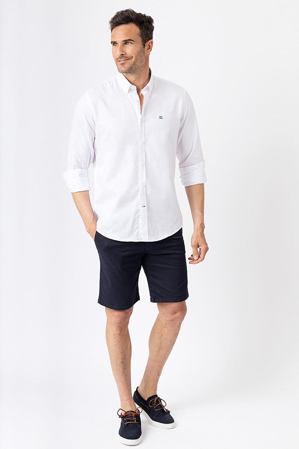 Camisa Fil A Fil Blanco