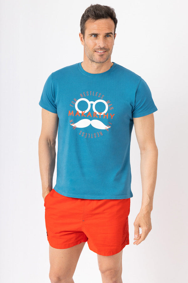 Camiseta Logo Azul Petróleo