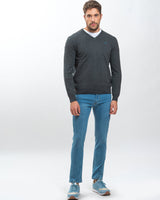 Charcoal Grey V-Neck Jumper