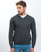 Charcoal Grey V-Neck Jumper