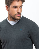 Charcoal Grey V-Neck Jumper