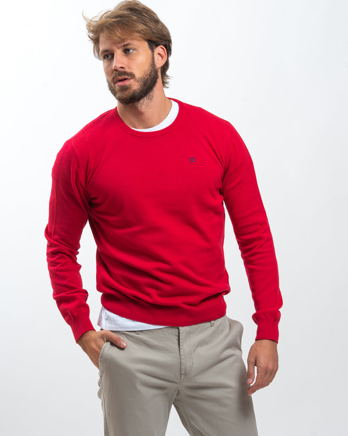 Red Crew Neck Sweater
