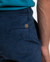 Navy Microcord Trousers