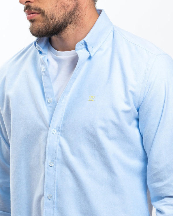 Camisa Oxford Soft Celeste