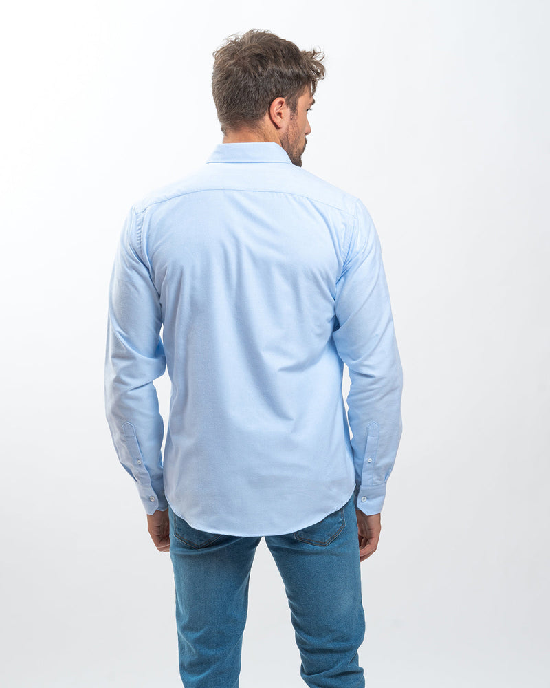 Camisa Oxford Soft Celeste