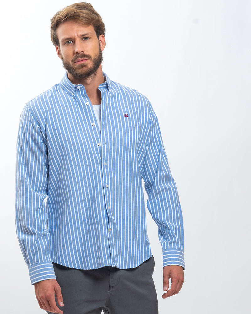 Camisa Striped Oxford Marino