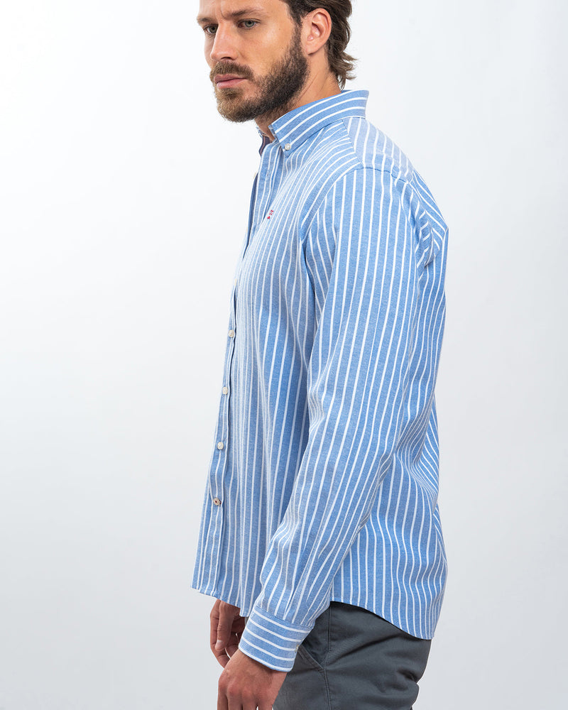 Camisa Striped Oxford Marino