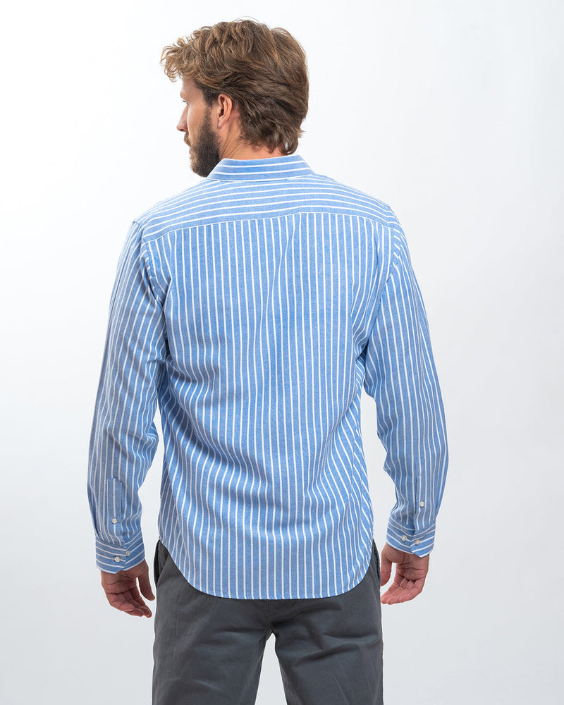 Camisa Striped Oxford Marino