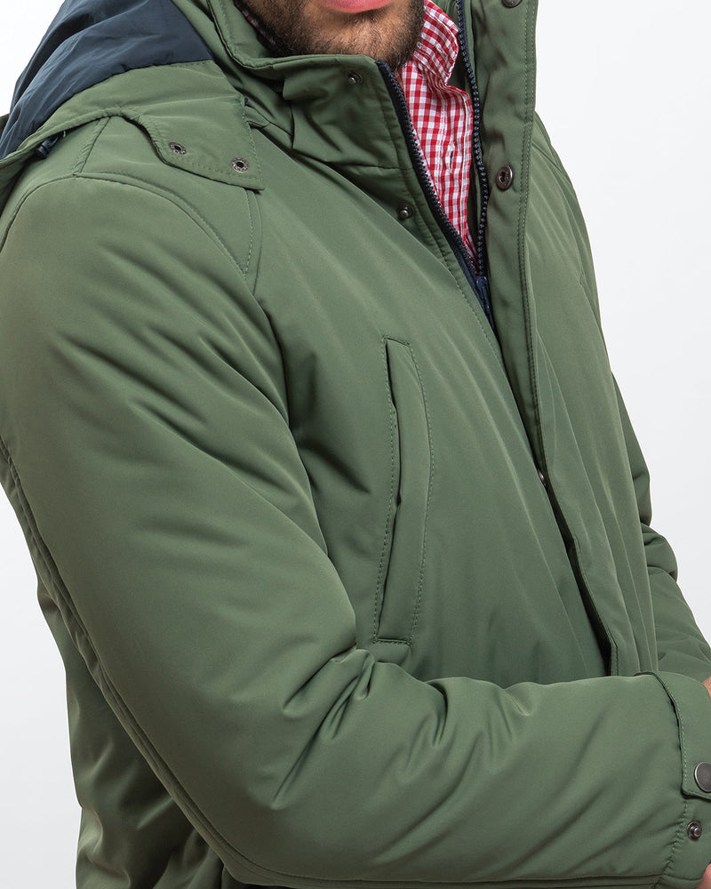 Gabardina Detachable Hood Kaki