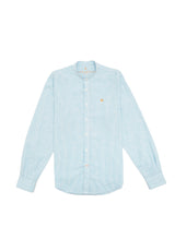Mykonos Striped Mao Blue Mykonos Shirt