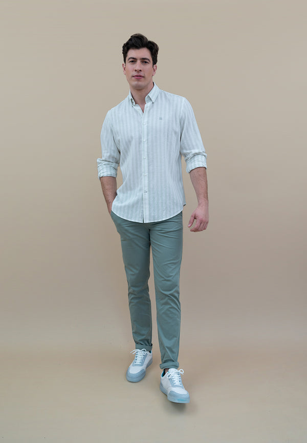 Camisa Montmarte Rayas Kaki