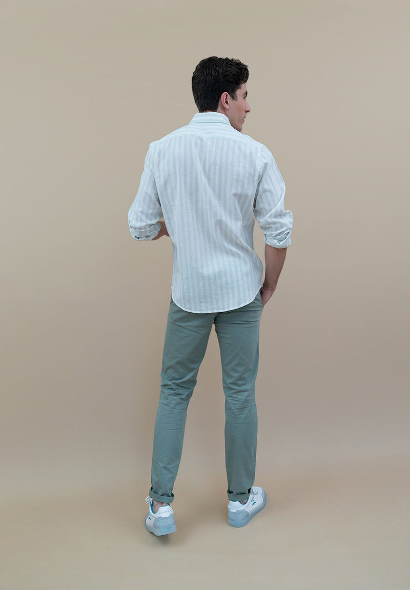 Camisa Montmarte Rayas Kaki