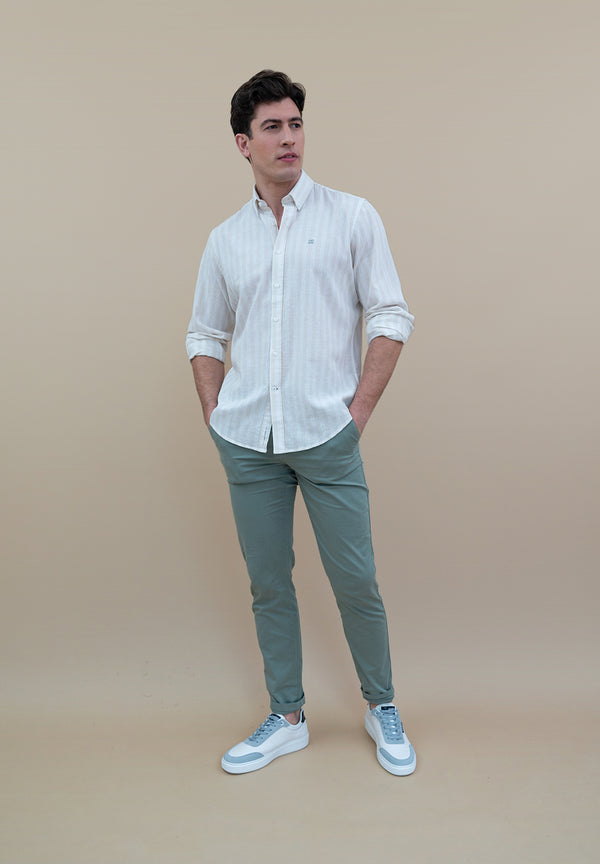 Camisa Montmarte Rayas Gris Mineral