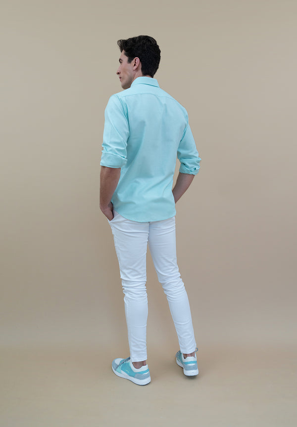 Camisa Oxford Verde Hierba