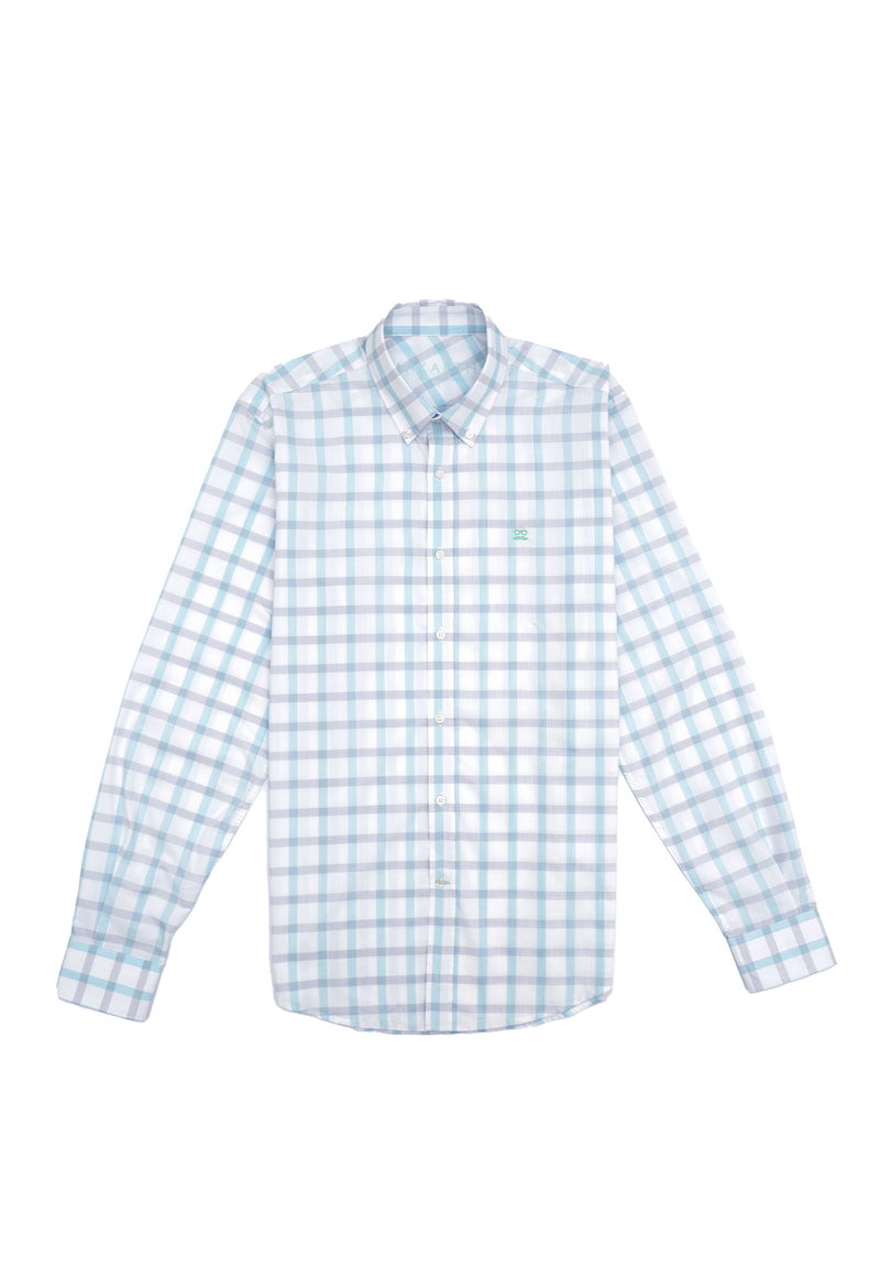 Camisa Big Squares Verde Hierba