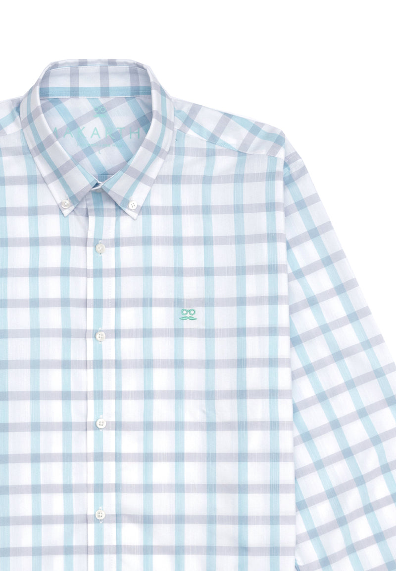 Camisa Big Squares Verde Hierba