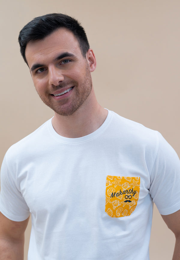 Camiseta Beach Pocket Ambar