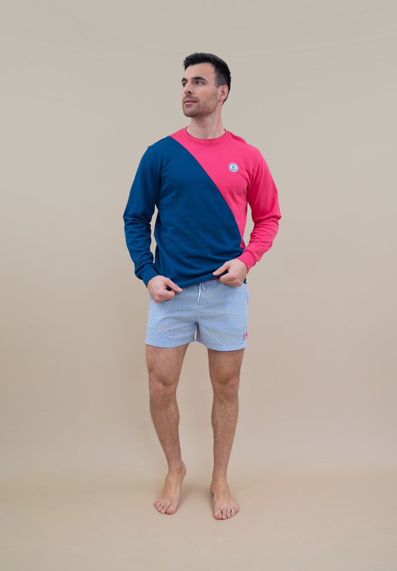 Sudadera Bicolor Rojizo