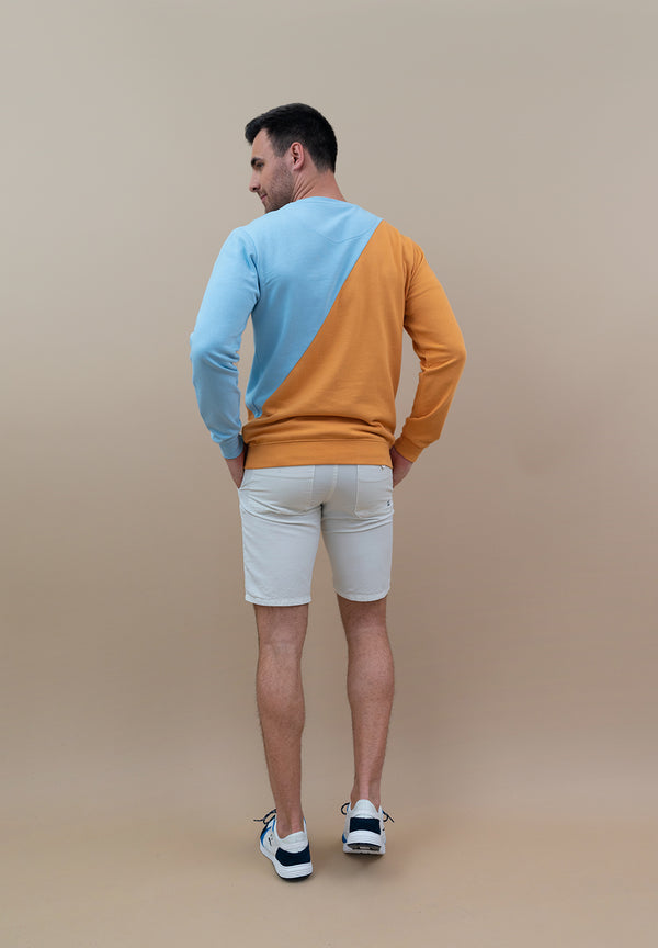 Sudadera Bicolor Celeste