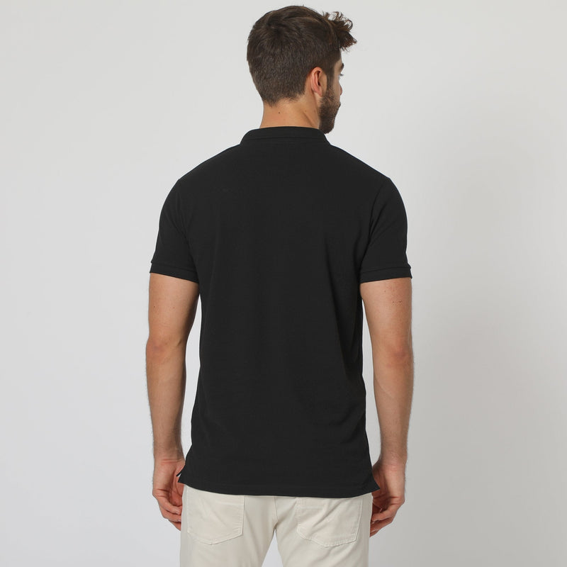 Polo Restless Negro Blanco