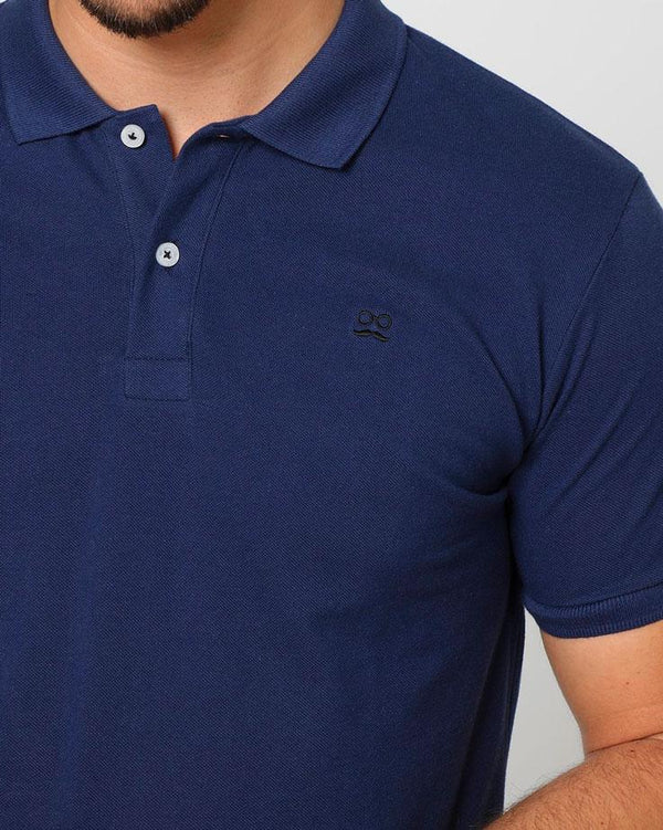 Basic Polo Piquet Marino Negro