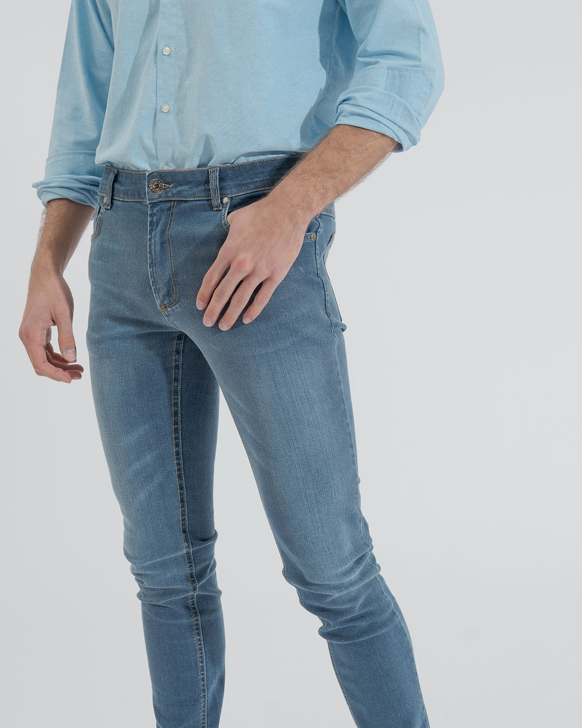 Pantalón Denim Marino