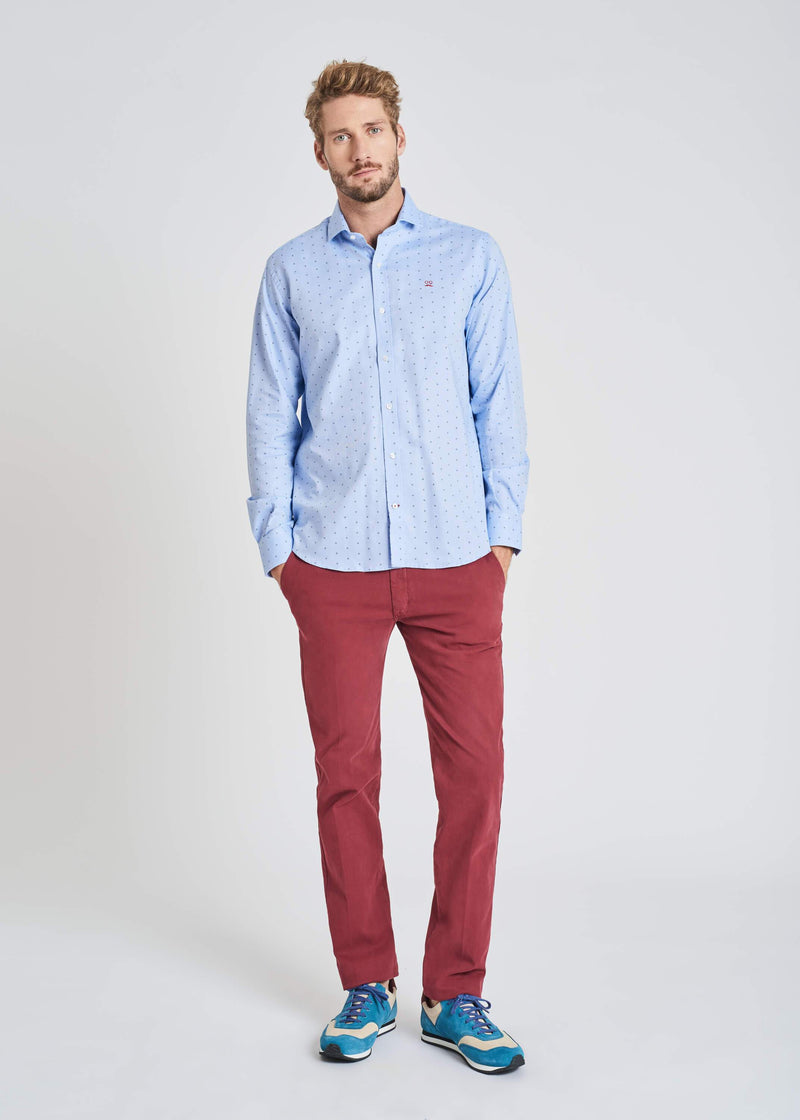 Camisa Estampada Flor Marino
